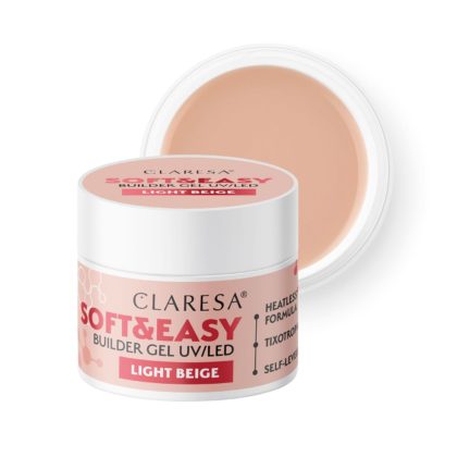 CLARESA SOFT&EASY GEL DE CONSTRUCTION LIGHT BEIGE 45G "SANS LIMAGE"