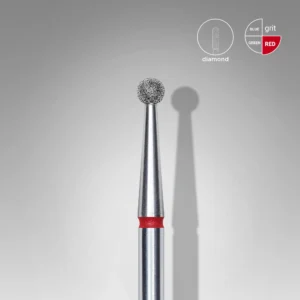 Foret À Ongles Diamanté, « Boule », Rouge, Diamètre De La Tête 2.5 Mm