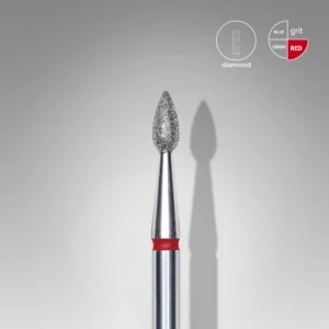 Foret À Ongles Diamanté, « Goutte », Rouge, Diamètre De La Tête 2.3 Mm, Partie Active 5 Mm