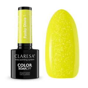 CLARESA VERNIS À ONGLES HYBRIDE FUNKY DISCO 1 GROOVE JAUNE -5G