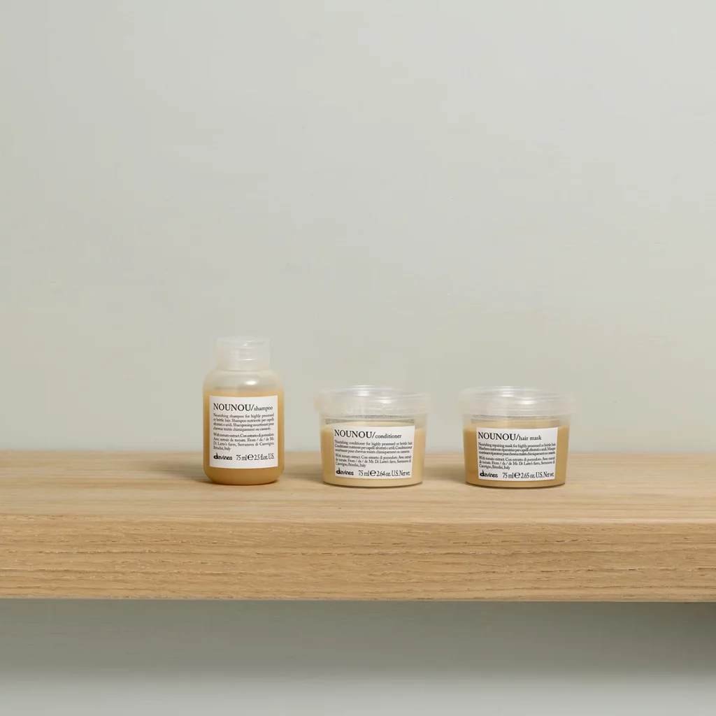 Soins Davines NOUNOU blonds et sensibilisés