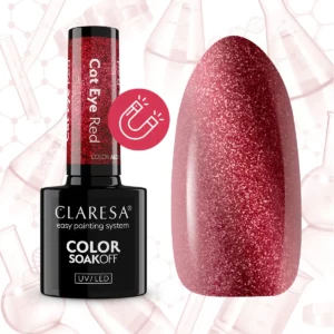 Vernis à ongles hybride Claresa CAT EYE red 5g