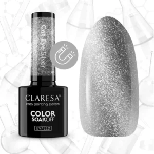 Vernis à ongles hybride Claresa CAT EYE silver 5g